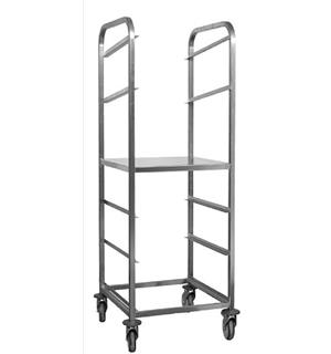 Kafeteria rangeringsvogn 570x550x1650mm 5 kurver (2 skråstilte) + hylle 